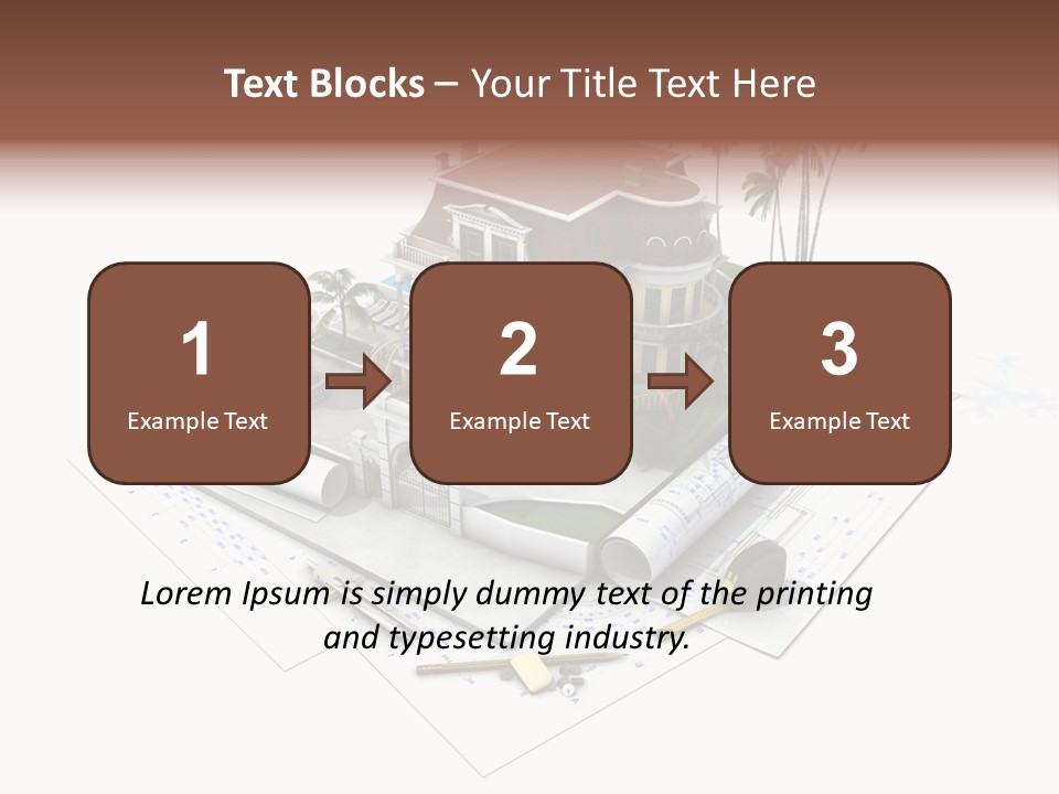 Cottage Facade Structure PowerPoint Template