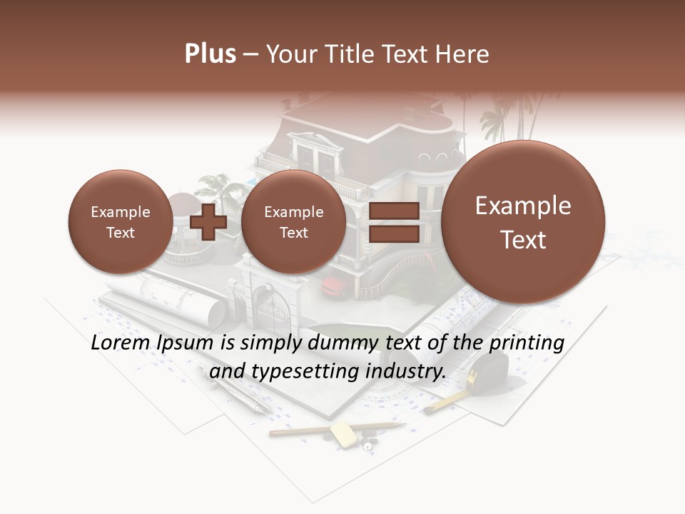 Cottage Facade Structure PowerPoint Template