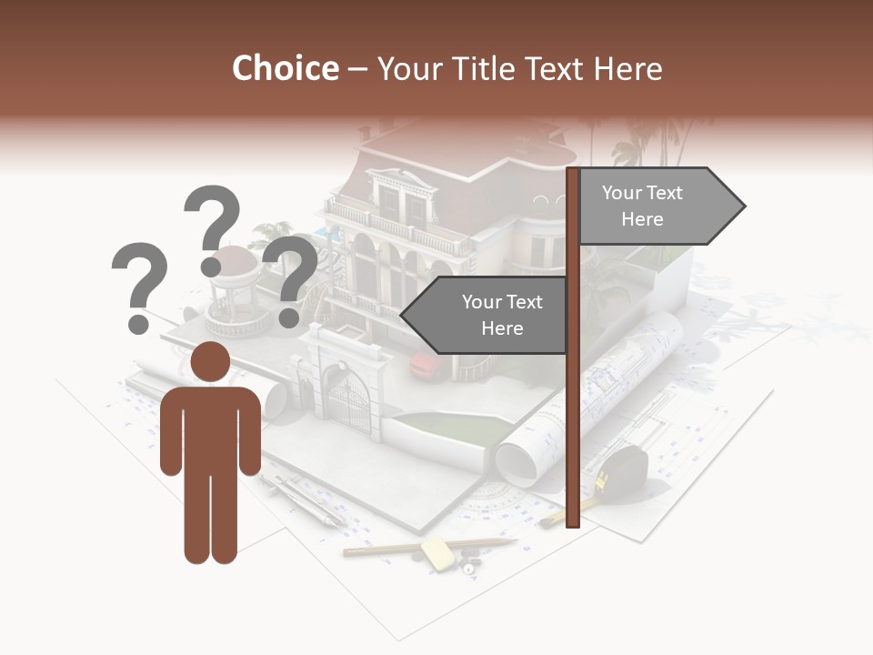 Cottage Facade Structure PowerPoint Template