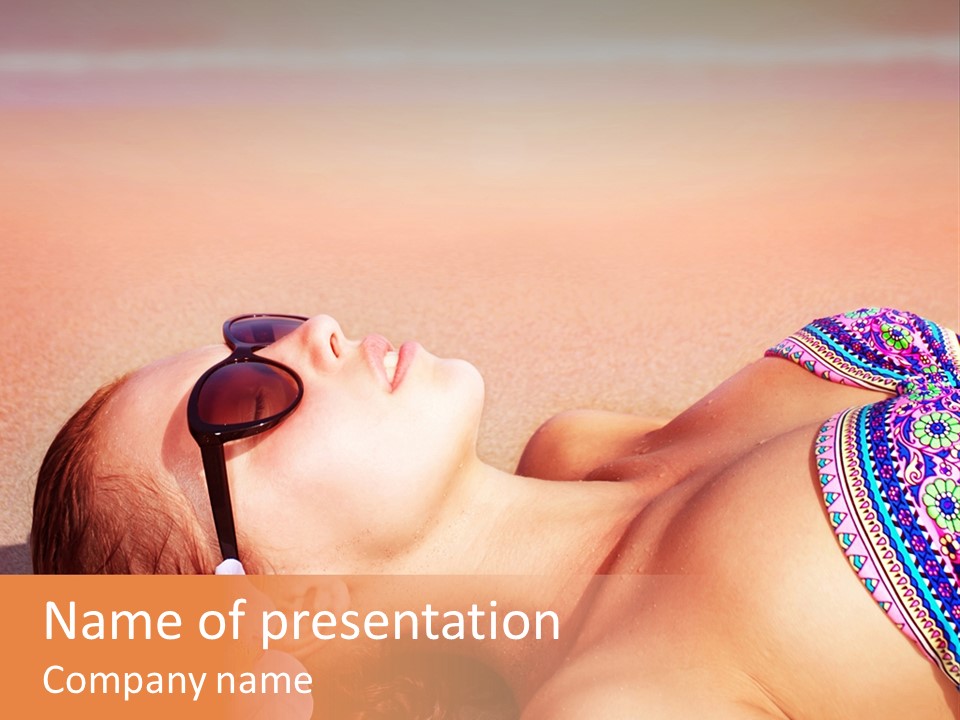 Orchid Vacation Woman PowerPoint Template