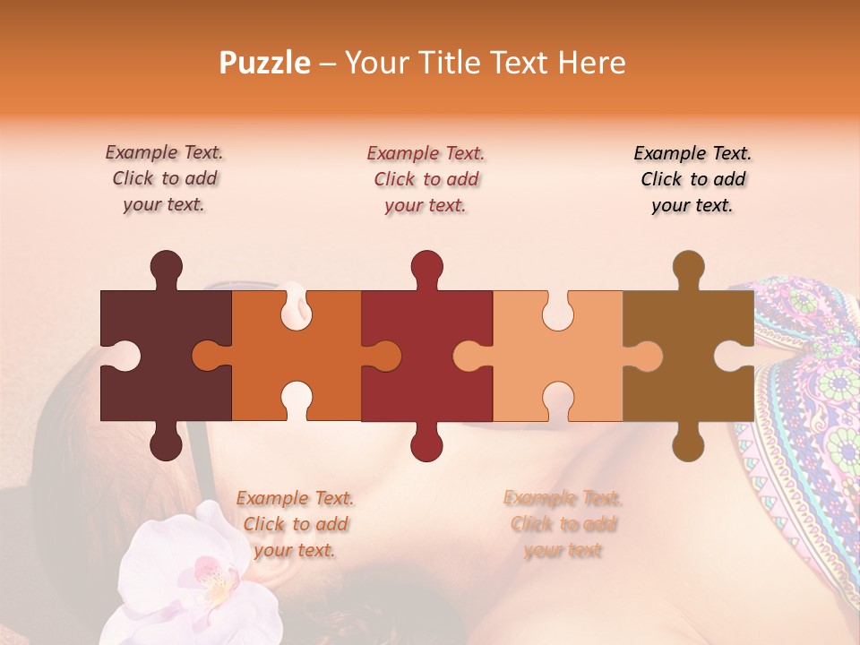 Orchid Vacation Woman PowerPoint Template