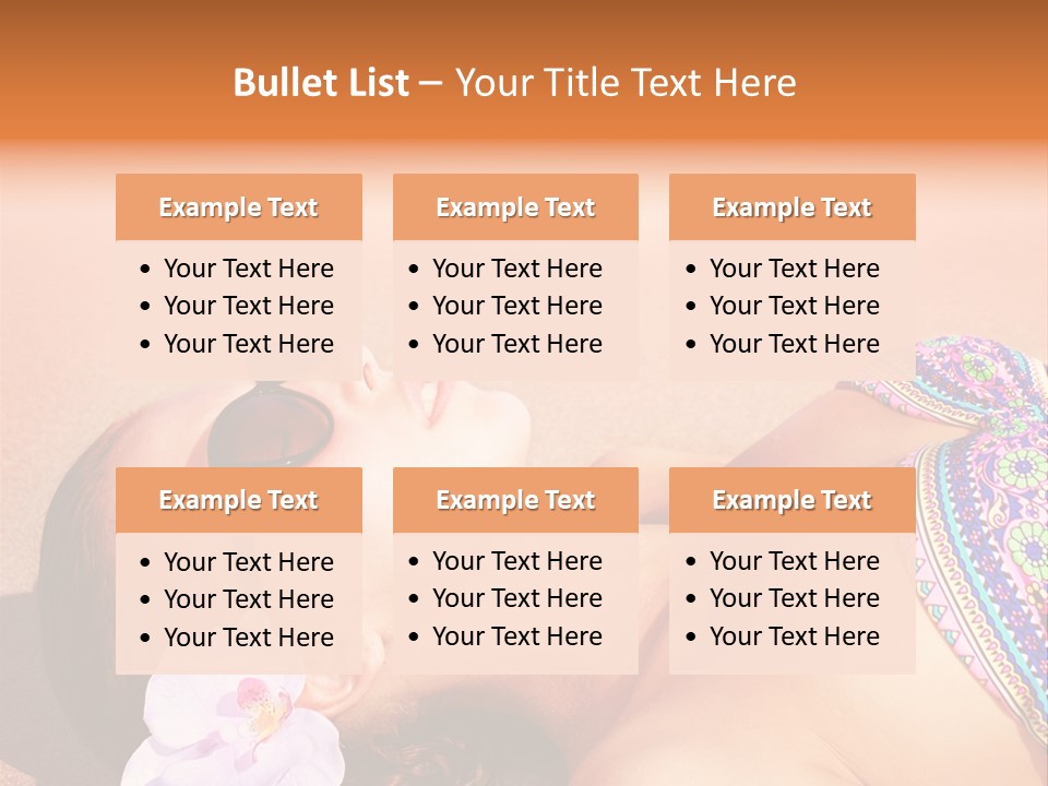 Orchid Vacation Woman PowerPoint Template