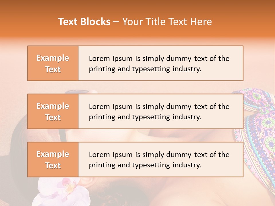 Orchid Vacation Woman PowerPoint Template