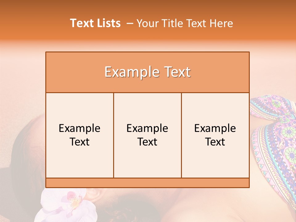 Orchid Vacation Woman PowerPoint Template