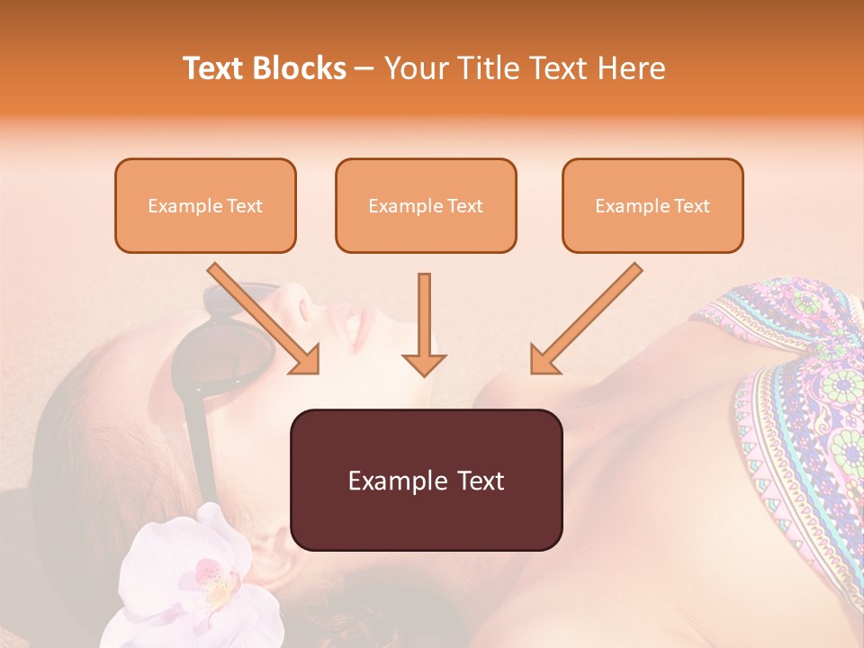 Orchid Vacation Woman PowerPoint Template