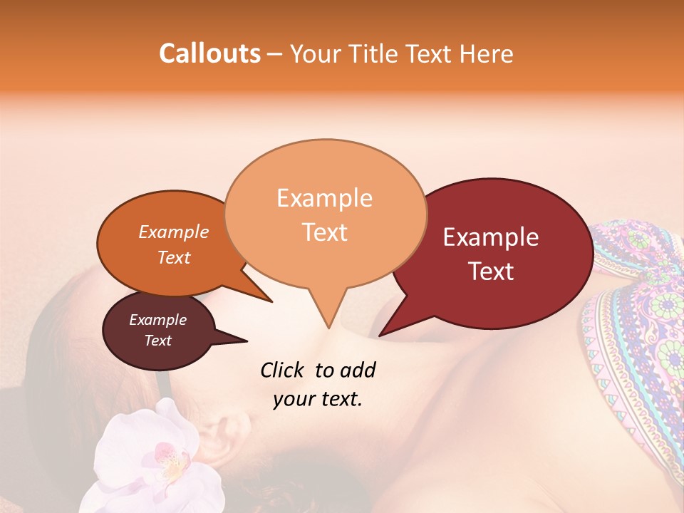 Orchid Vacation Woman PowerPoint Template