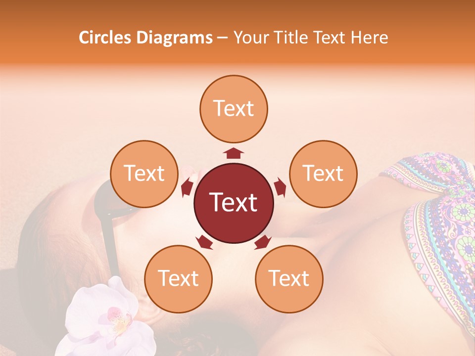 Orchid Vacation Woman PowerPoint Template