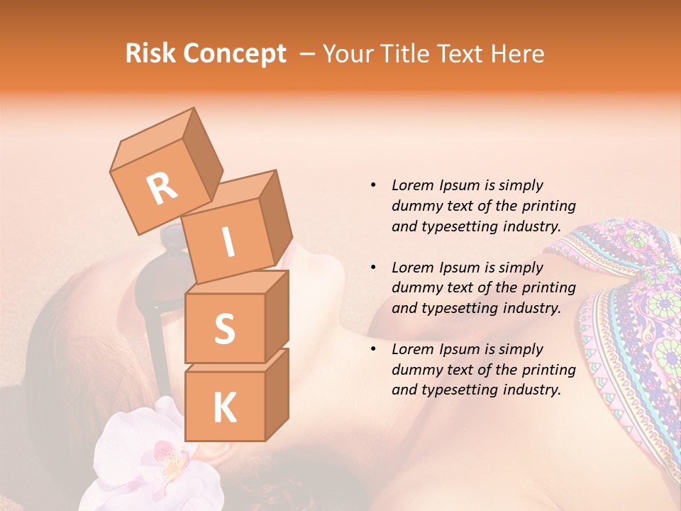 Orchid Vacation Woman PowerPoint Template