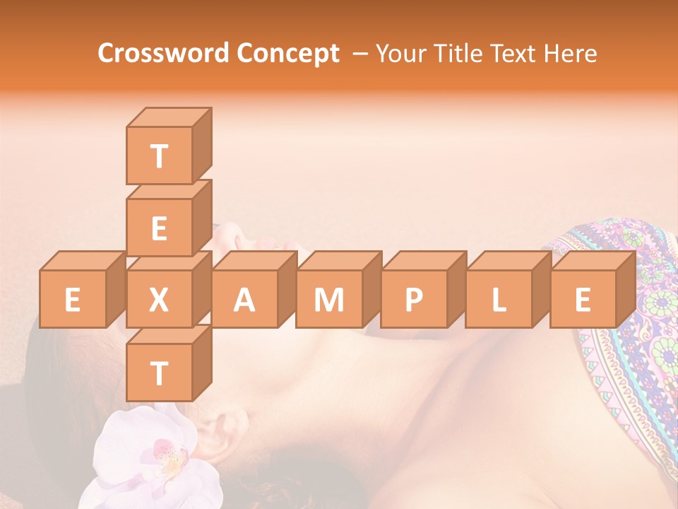 Orchid Vacation Woman PowerPoint Template