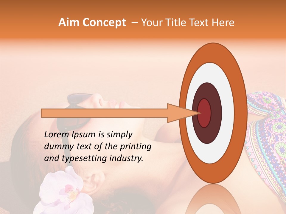 Orchid Vacation Woman PowerPoint Template