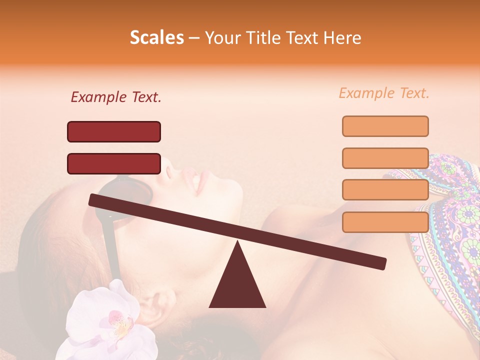 Orchid Vacation Woman PowerPoint Template