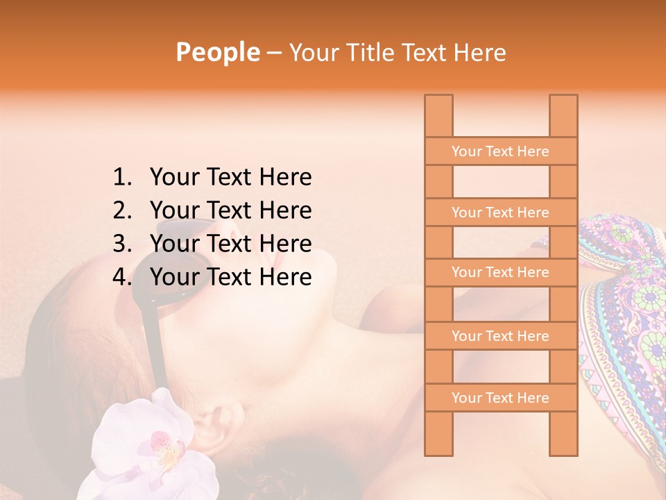 Orchid Vacation Woman PowerPoint Template