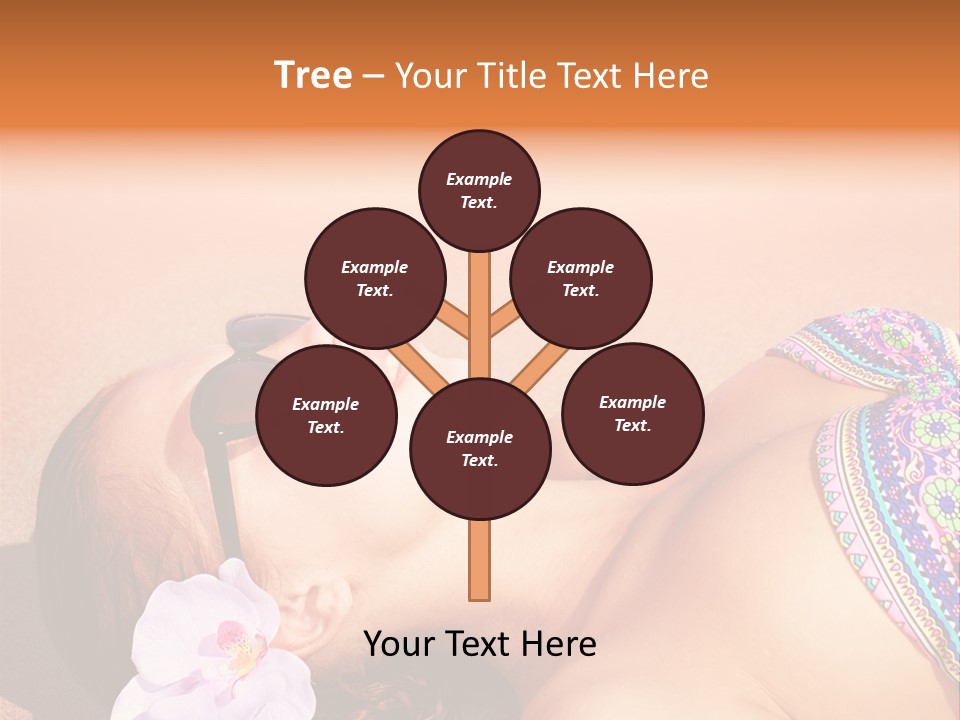 Orchid Vacation Woman PowerPoint Template