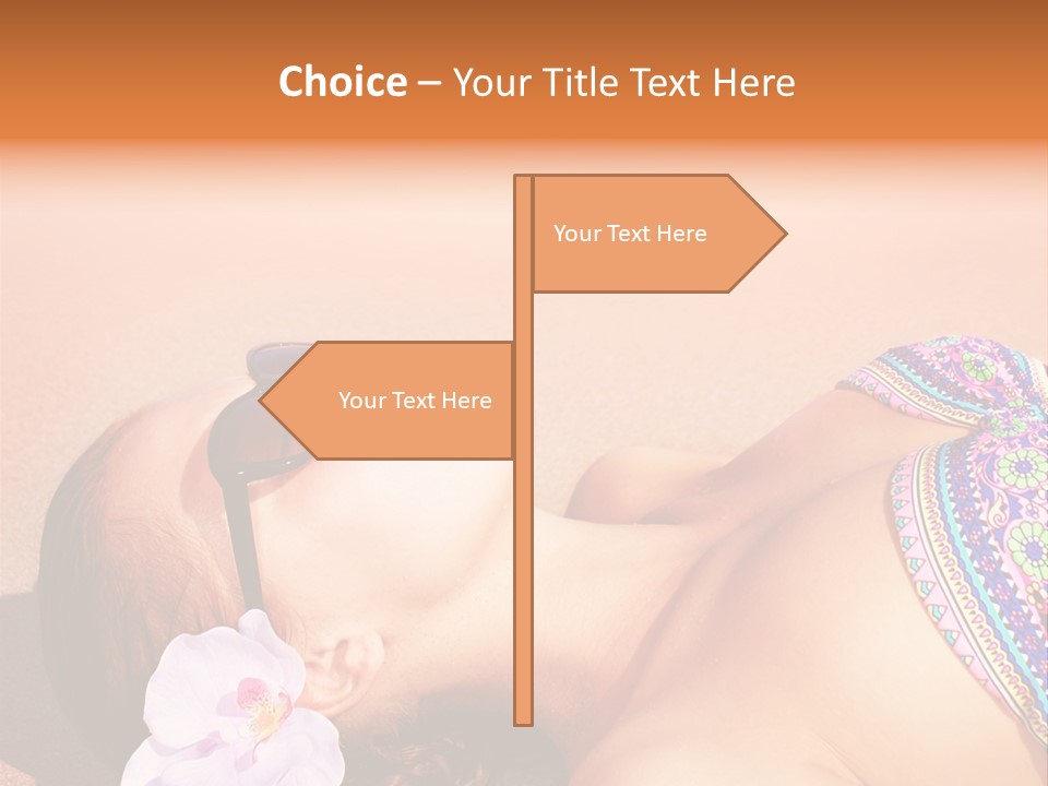 Orchid Vacation Woman PowerPoint Template