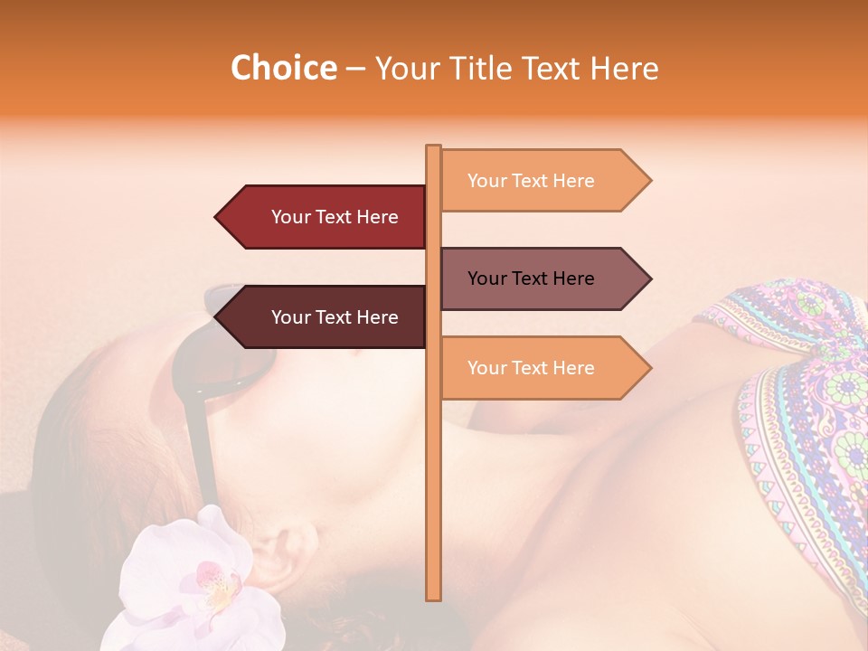 Orchid Vacation Woman PowerPoint Template
