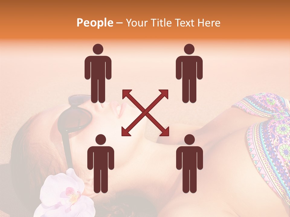 Orchid Vacation Woman PowerPoint Template