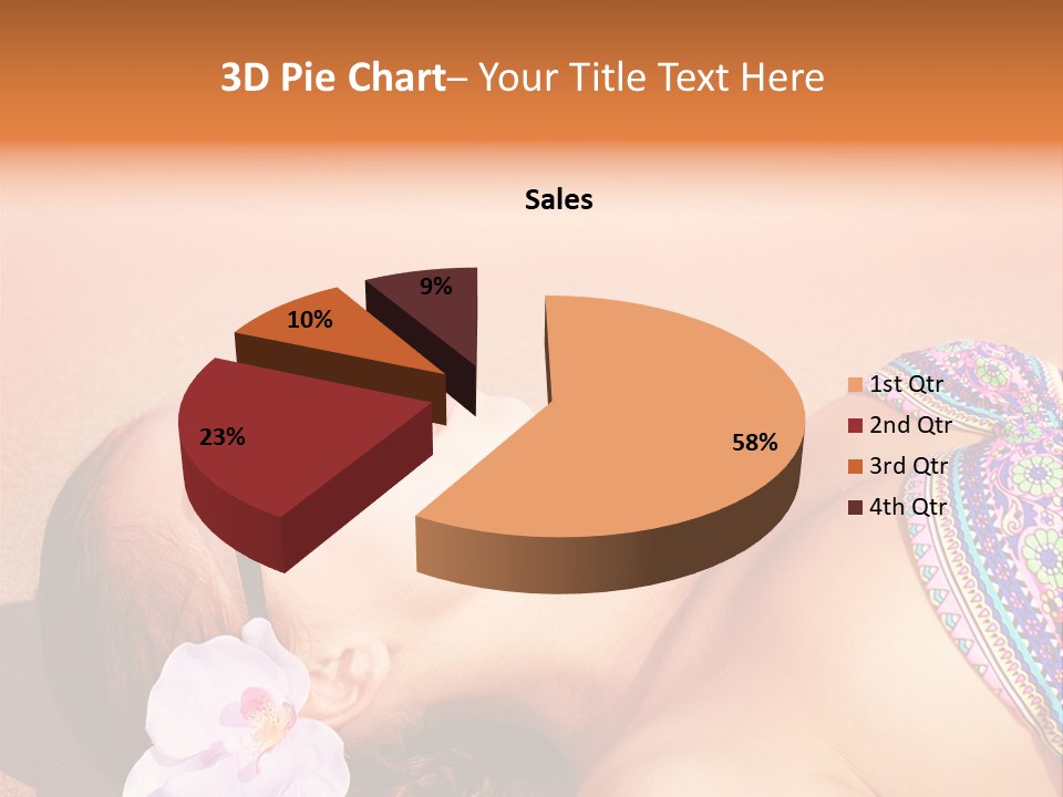 Orchid Vacation Woman PowerPoint Template