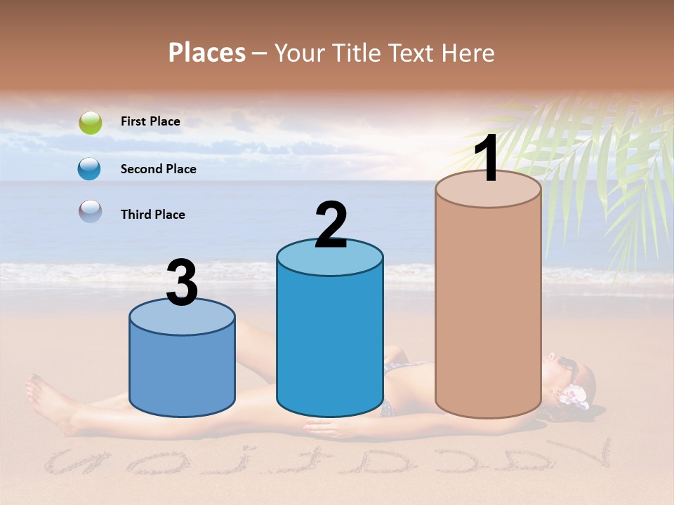 Dayspa Blue Palm PowerPoint Template