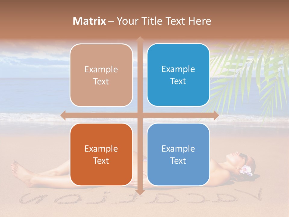 Dayspa Blue Palm PowerPoint Template