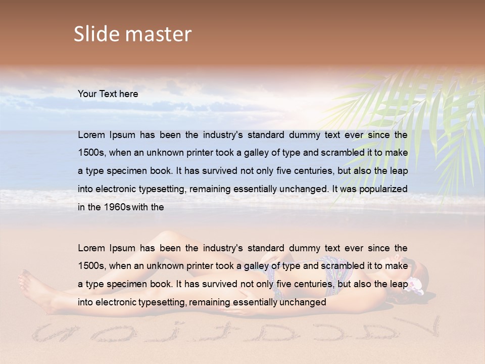 Dayspa Blue Palm PowerPoint Template