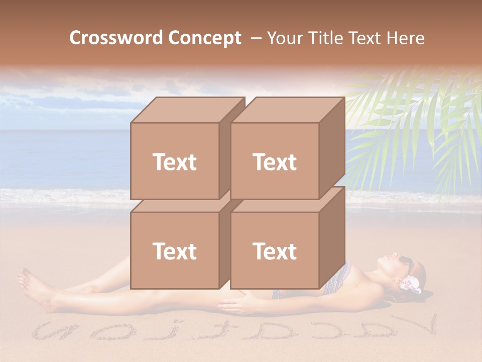 Dayspa Blue Palm PowerPoint Template