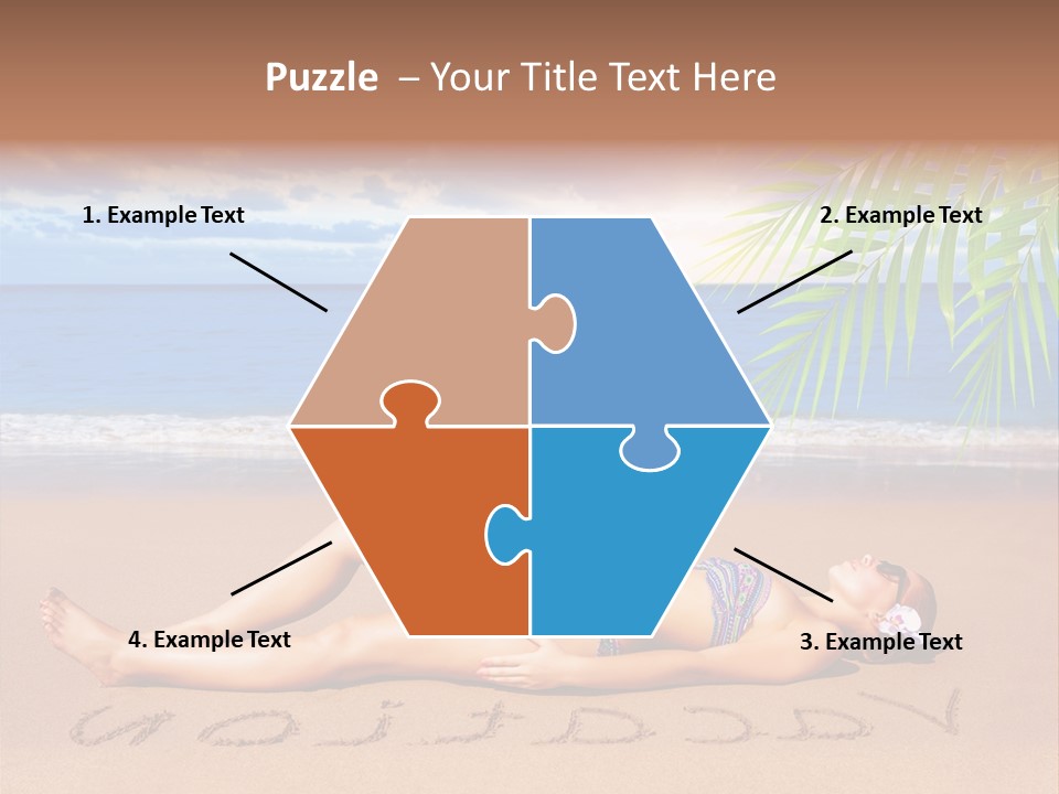 Dayspa Blue Palm PowerPoint Template