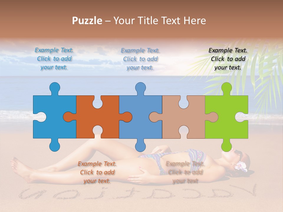 Dayspa Blue Palm PowerPoint Template