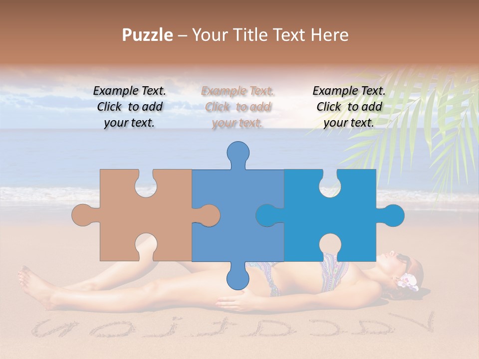 Dayspa Blue Palm PowerPoint Template