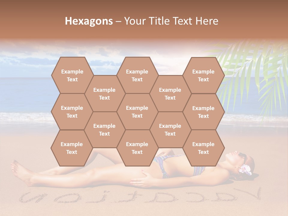 Dayspa Blue Palm PowerPoint Template