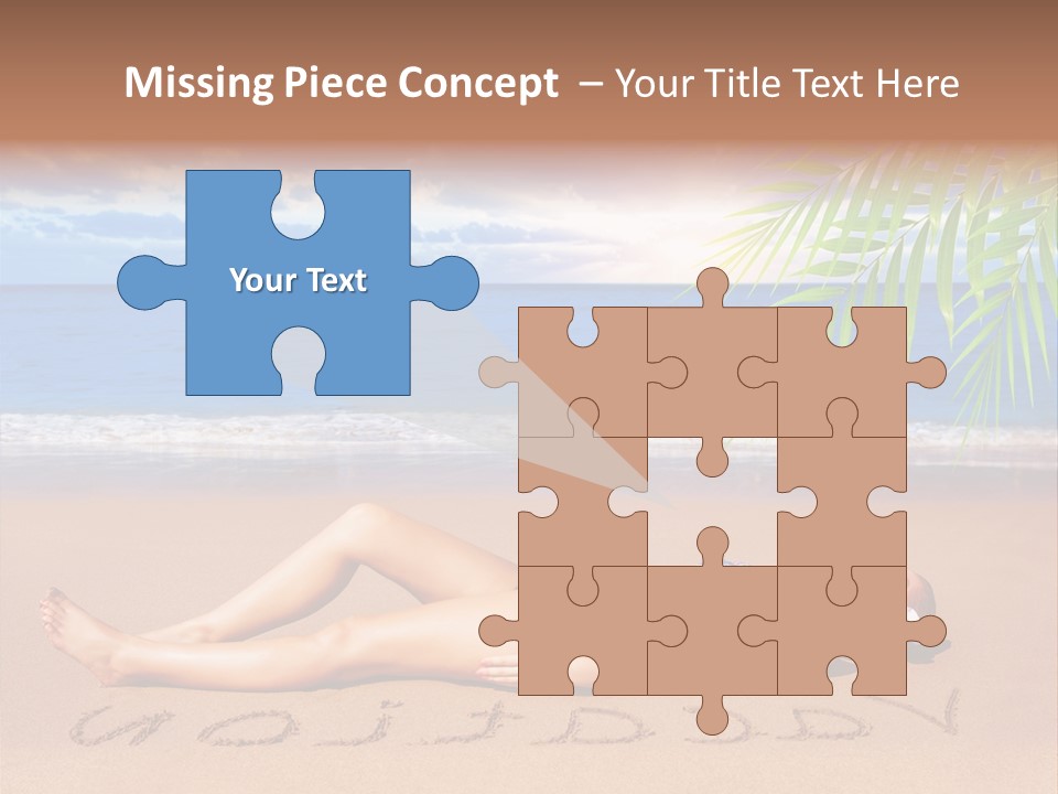 Dayspa Blue Palm PowerPoint Template