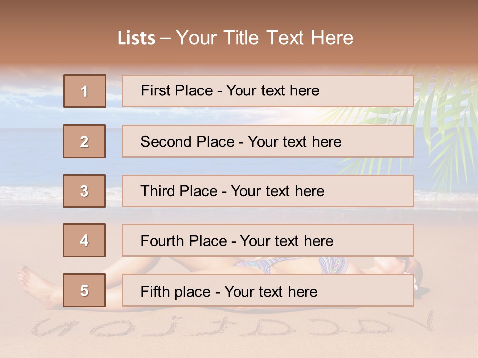 Dayspa Blue Palm PowerPoint Template