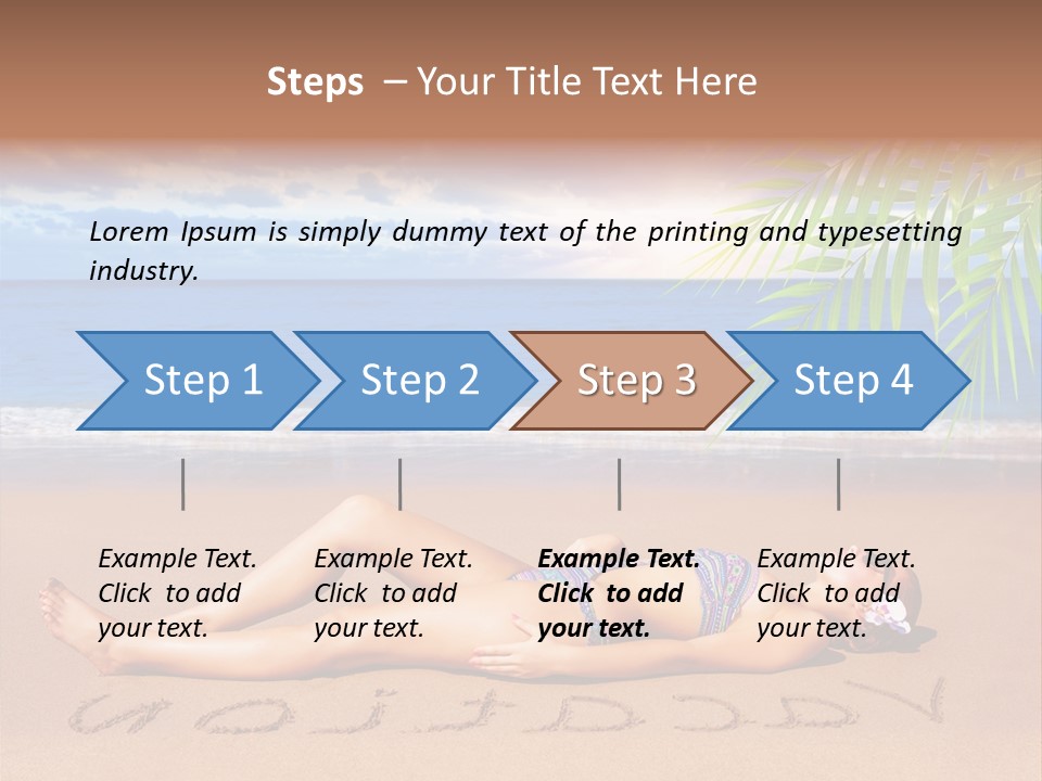 Dayspa Blue Palm PowerPoint Template