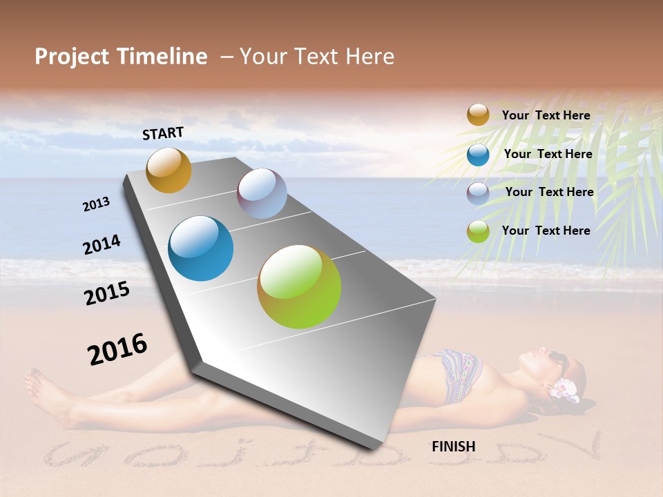 Dayspa Blue Palm PowerPoint Template
