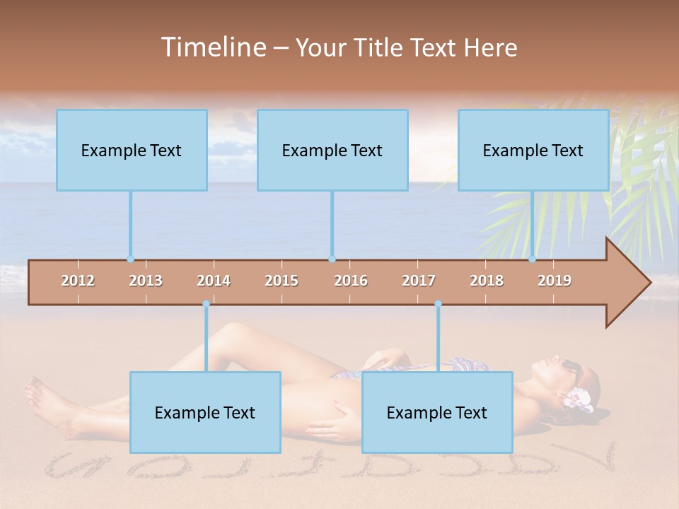Dayspa Blue Palm PowerPoint Template