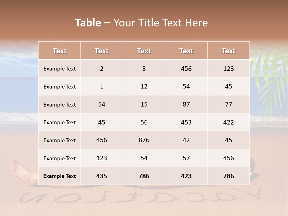 Dayspa Blue Palm PowerPoint Template