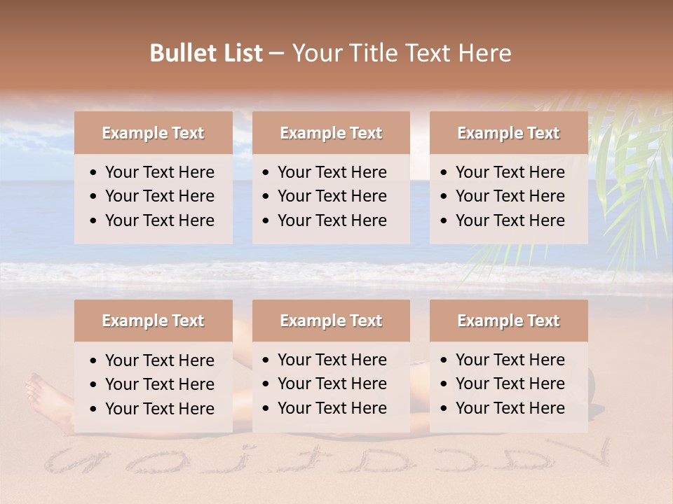 Dayspa Blue Palm PowerPoint Template
