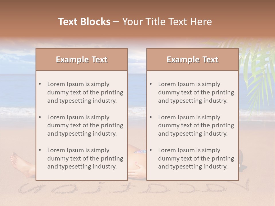 Dayspa Blue Palm PowerPoint Template