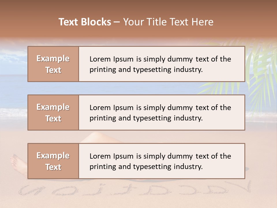 Dayspa Blue Palm PowerPoint Template