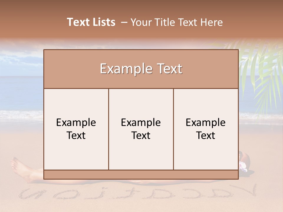 Dayspa Blue Palm PowerPoint Template