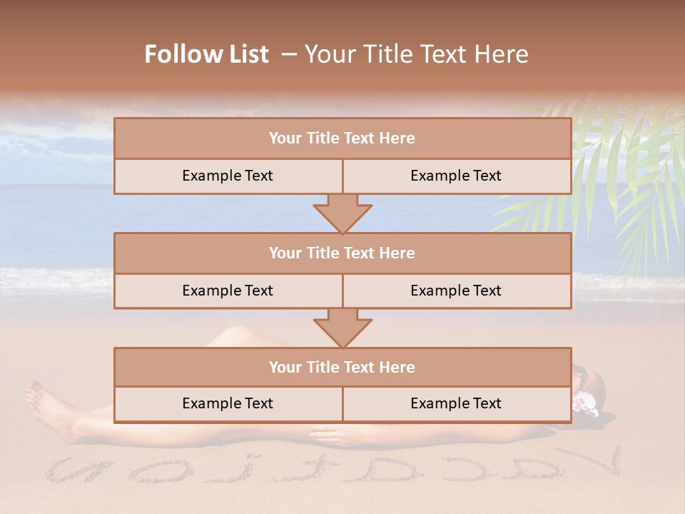 Dayspa Blue Palm PowerPoint Template
