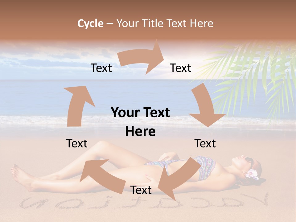 Dayspa Blue Palm PowerPoint Template