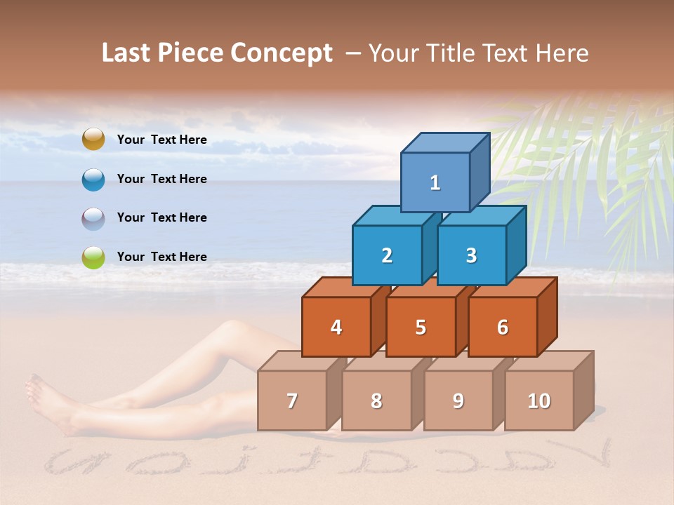 Dayspa Blue Palm PowerPoint Template