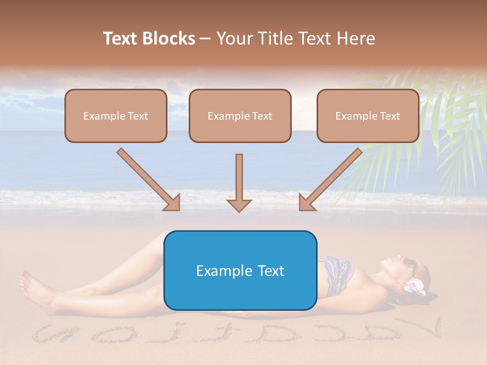 Dayspa Blue Palm PowerPoint Template