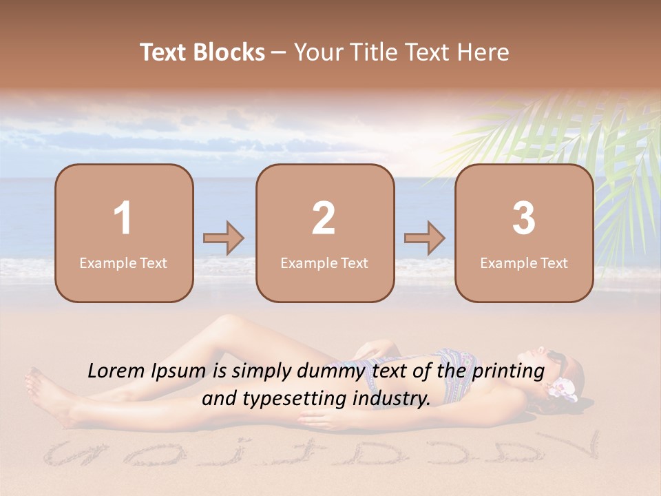 Dayspa Blue Palm PowerPoint Template