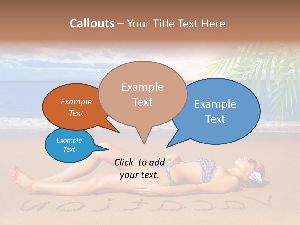 Dayspa Blue Palm PowerPoint Template