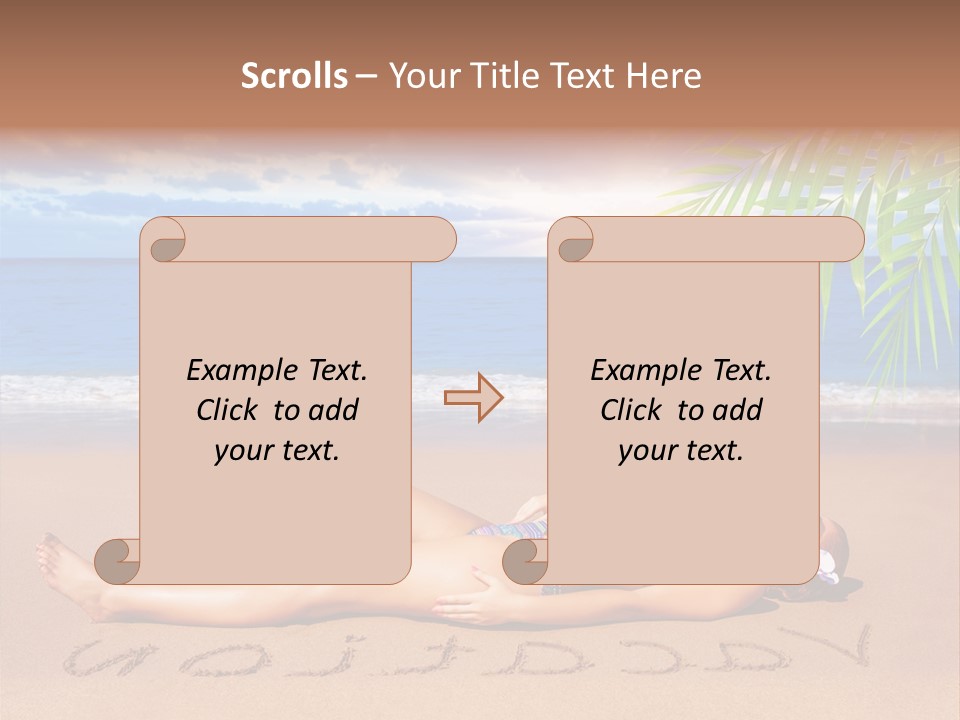 Dayspa Blue Palm PowerPoint Template