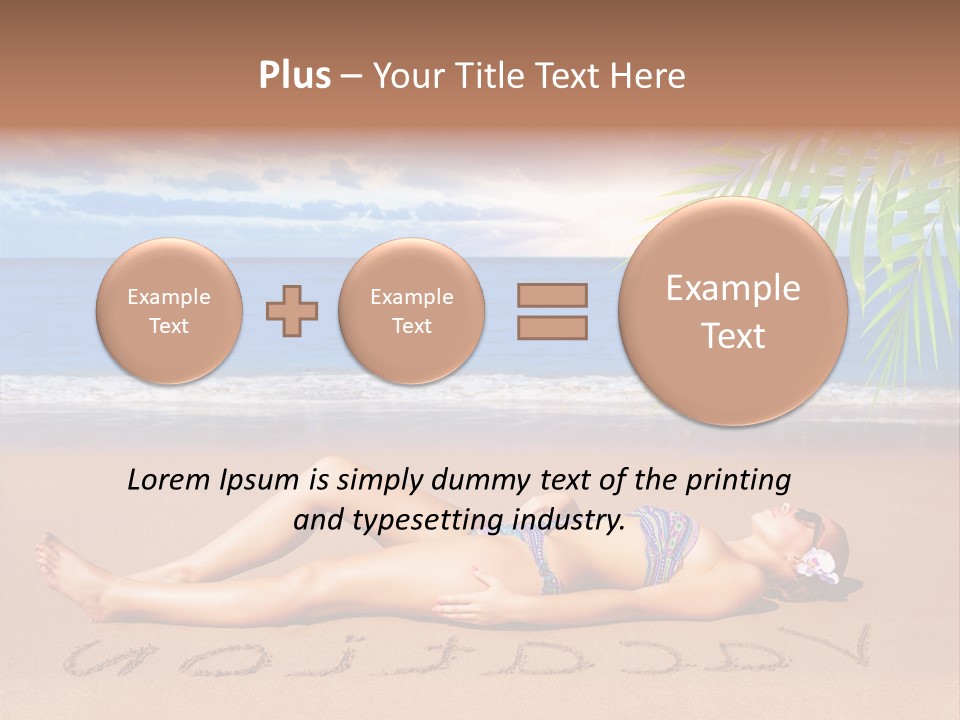 Dayspa Blue Palm PowerPoint Template