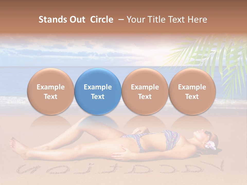 Dayspa Blue Palm PowerPoint Template