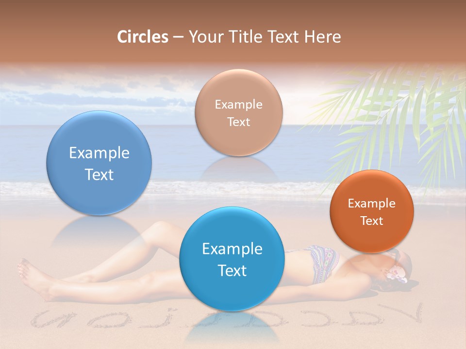 Dayspa Blue Palm PowerPoint Template