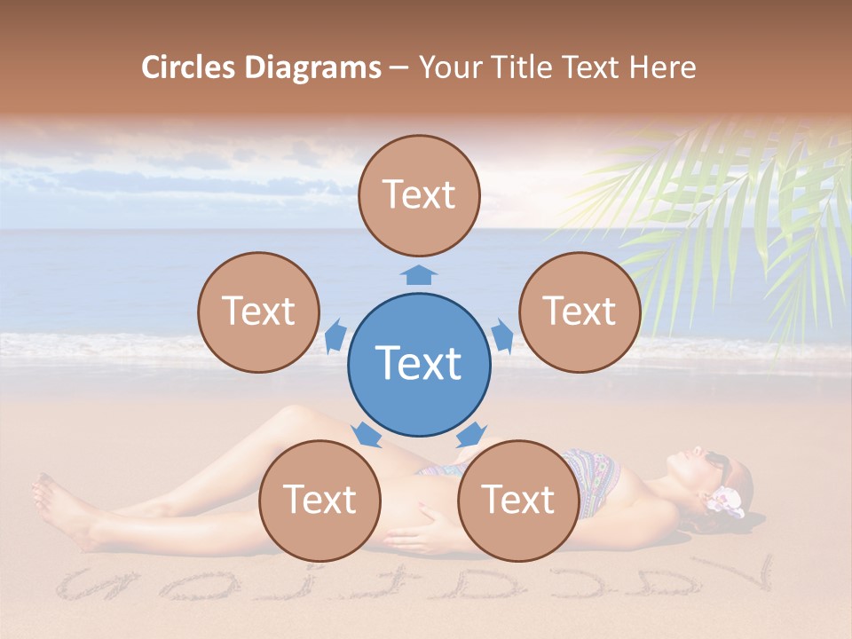 Dayspa Blue Palm PowerPoint Template